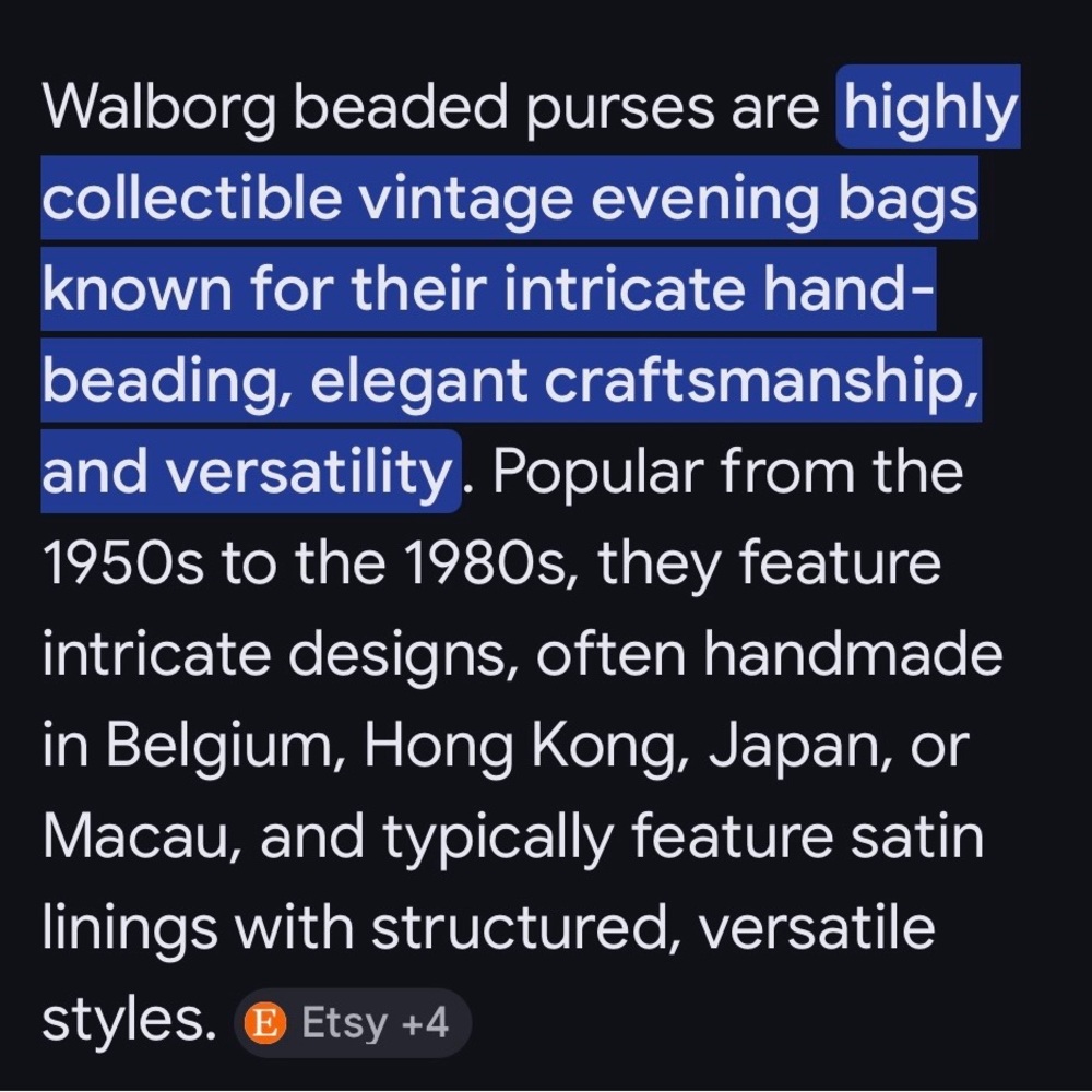 Walborg Metallic Black Beaded Shell Clutch - Picture 4 of 4
